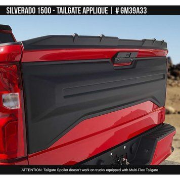 Ornament haion Chevrolet Silverado 1500 2019-2025 negru AIR DESIGN GM39A33