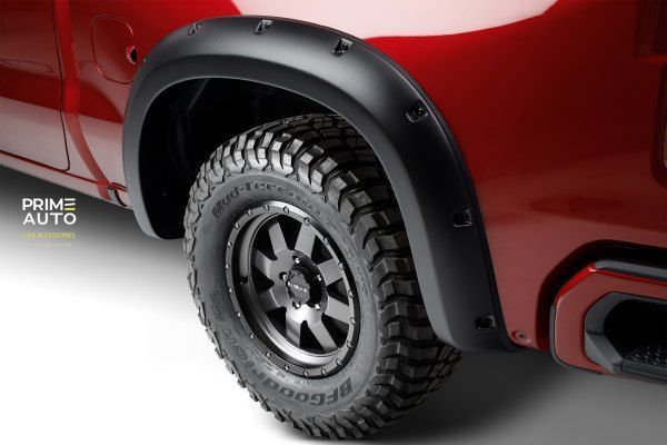 Fender Flares set 4 PCs Chevrolet Silverado 1500 2019-2021 Forge-style black Bushwacker 48140-08
