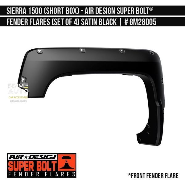 Фендера GMC Sierra 1500 2016-2018 черный AIR DESIGN GM28D05 GM28D05 фото