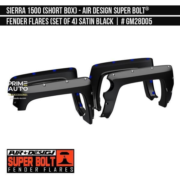 Фендера GMC Sierra 1500 2016-2018 черный AIR DESIGN GM28D05 GM28D05 фото