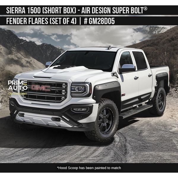 Фендера GMC Sierra 1500 2016-2018 черный AIR DESIGN GM28D05 GM28D05 фото