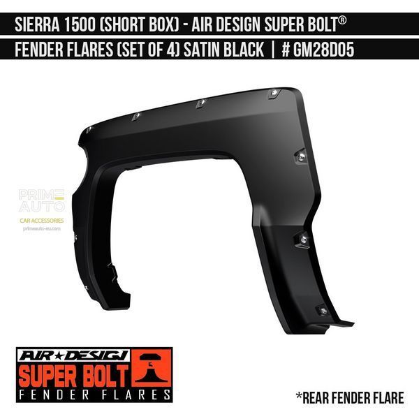 Фендера GMC Sierra 1500 2016-2018 черный AIR DESIGN GM28D05 GM28D05 фото