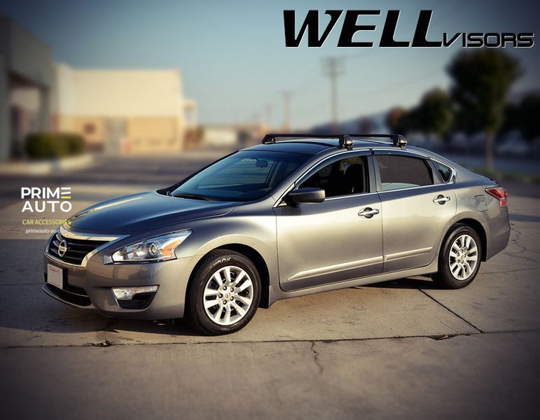 Дефлекторы окон к-т 4 шт с хромированным молдингом Nissan Altima 2013 - 2018 Sedan Wellvisors 3-847NS006 3-847NS006 фото