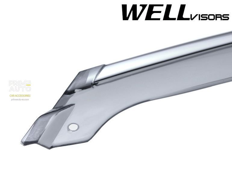 Дефлекторы окон к-т 4 шт с хромированным молдингом Nissan Altima 2013 - 2018 Sedan Wellvisors 3-847NS006 3-847NS006 фото