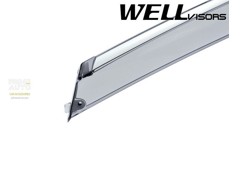 Owiewki do szyb samochodowych num 4 szt z chromowaną odlewanie Hyundai Sonata 2015 - 2019 Wellvisors 3-847HY009