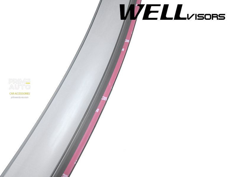 Window Deflectors 4pcs Set with Chrome Trim Kia Optima 2011-2015 Wellvisors 3-847KA006