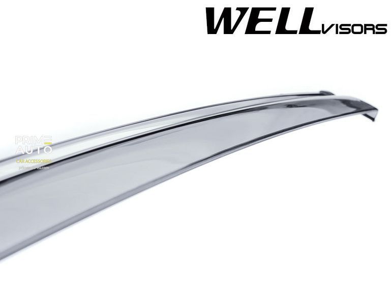 Owiewki do szyb samochodowych num 4 szt z chromowaną odlewanie Hyundai Sonata 2015 - 2019 Wellvisors 3-847HY009