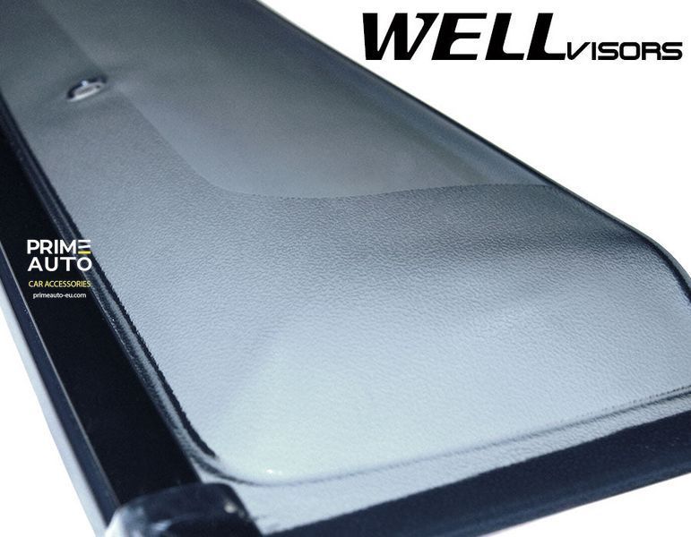Window Deflectors 4pcs Set With Black Trim Toyota RAV4 2006-2012 Wellvisors 3-847TY013
