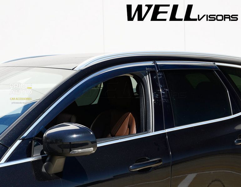 Дефлекторы окон к-т 4 шт с хромированным молдингом Volvo XC60 2018 - 2025 Wellvisors 3-847VO007 3-847VO007 фото