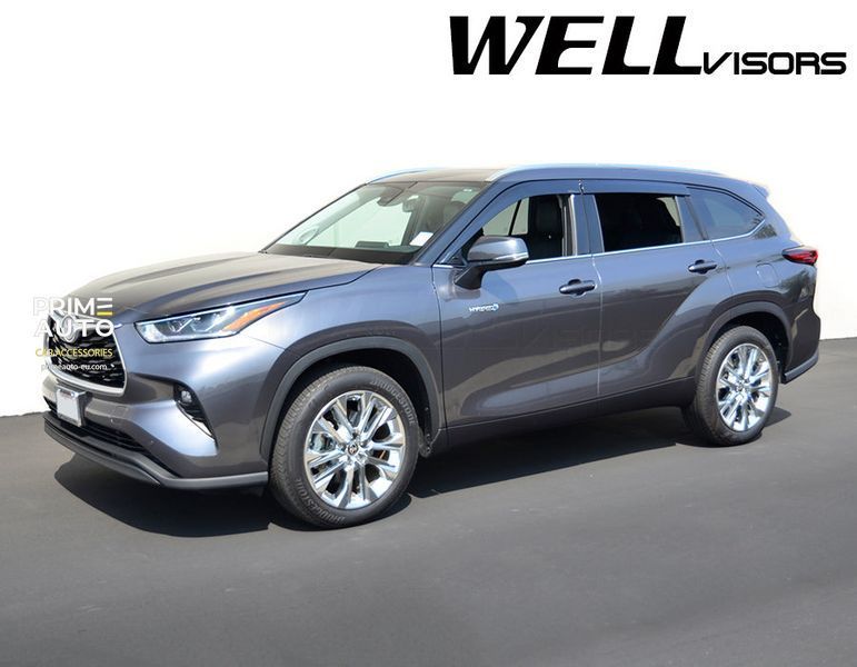 Owiewki do szyb samochodowych num 4 szt Premium seria Toyota Highlander 2020 - 2026 Wellvisors 3-847TY066