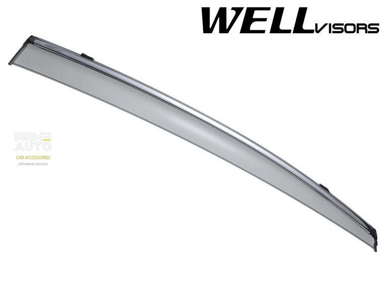 Дефлекторы окон к-т 4 шт с хромированным молдингом Nissan Altima 2013 - 2018 Sedan Wellvisors 3-847NS006 3-847NS006 фото