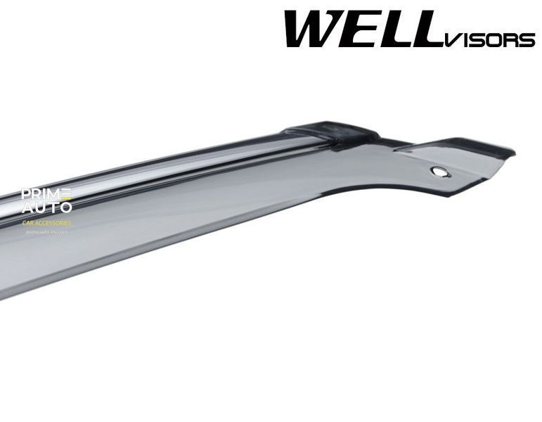 Дефлекторы окон к-т 4 шт с хромированным молдингом Nissan Altima 2013 - 2018 Sedan Wellvisors 3-847NS006 3-847NS006 фото