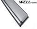 Window Deflectors 4pcs Set with Chrome Trim Kia Optima 2011-2015 Wellvisors 3-847KA006