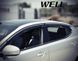 Window Deflectors 4pcs Set with Chrome Trim Kia Optima 2011-2015 Wellvisors 3-847KA006
