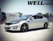 Window Deflectors 4pcs Set with Chrome Trim Kia Optima 2011-2015 Wellvisors 3-847KA006