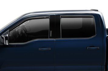 Window Deflectors 4 pcs Set Ford F-150/Raptor 2015-2023 Ventvisor IN-CHANNEL Dark Smoke AVS 194975