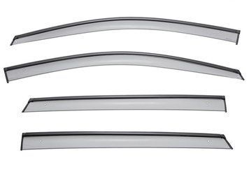 Window Deflectors 4pcs Set With Black Trim Mercedes-Benz B-Class 2014-2017 Wellvisors 3-847MB014
