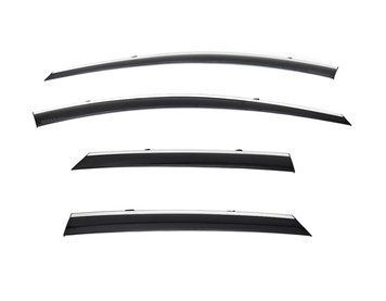 Дефлекторы окон к-т 4 шт с хромированным молдингом Toyota bZ4X 2023 - 2025 Wellvisors 3-847TY072 3-847TY072 фото