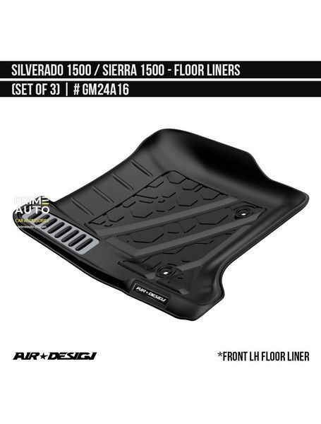 Dywaniki gumowe set Chevrolet Silverado 1500 2014-2018 czarny AIR DESIGN GM24A16