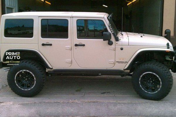 Fender Flares set 4 PCs Jeep Wrangler JK Unlimited 2007-2018 Flat-style black Bushwacker 10918-07