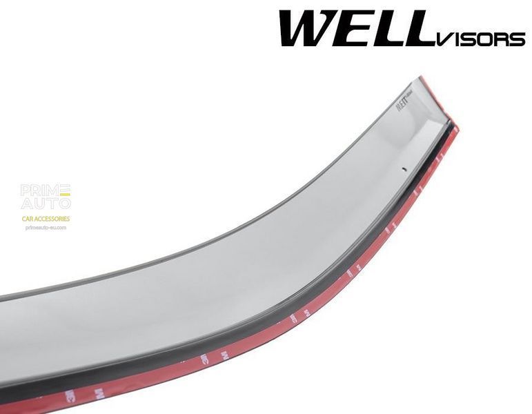 Дефлекторы окон к-т 4 шт с хромированным молдингом Honda Ridgeline 2017 - 2025 Wellvisors 3-847HD037 3-847HD037 фото