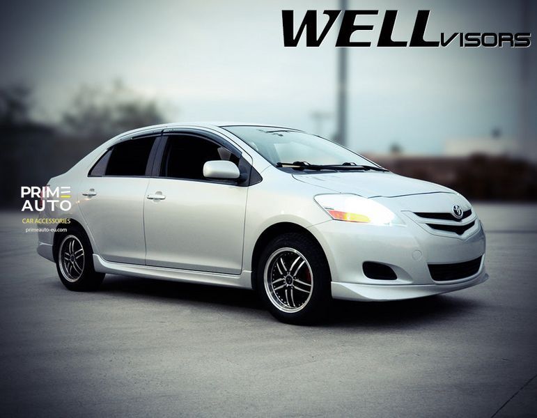 Window Deflectors 4pcs Set Aerodyn Series Toyota Yaris 2007-2012 Sedan Wellvisors 3-847TY028