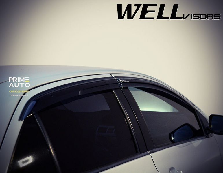 Window Deflectors 4pcs Set Aerodyn Series Toyota Yaris 2007-2012 Sedan Wellvisors 3-847TY028