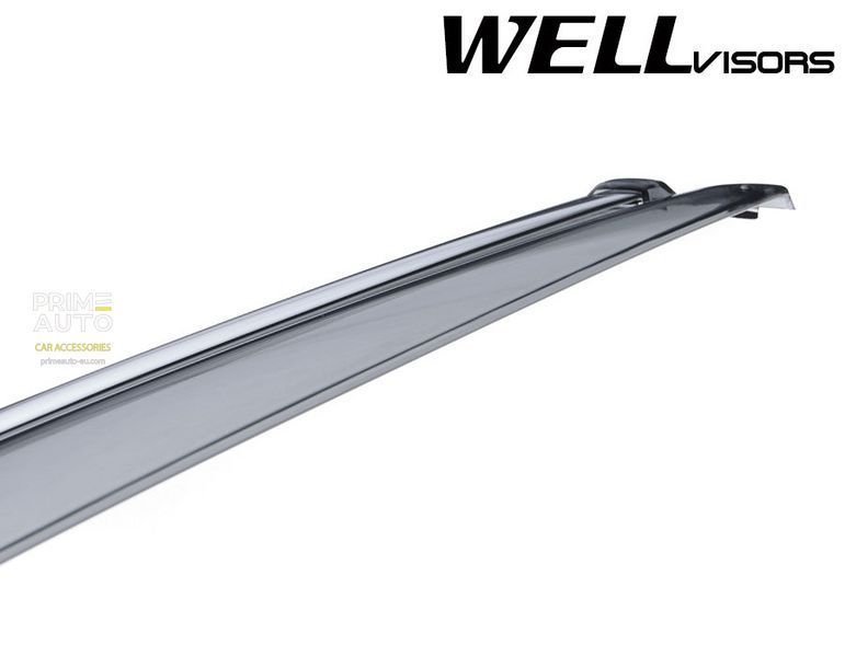 Window Deflectors 4pcs Set with Chrome Trim Acura MDX 2007-2013 Wellvisors 3-847AC002