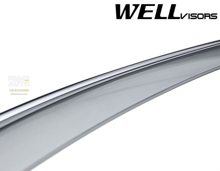Window Deflectors 4pcs Set with Chrome Trim Acura MDX 2007-2013 Wellvisors 3-847AC002