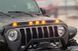 Hood Spoiler With LED Strip Jeep WRANGLER(JL) 2018-2025 Aeroskin Lightshield Black Matte AVS 753156