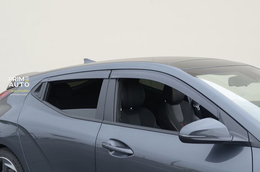 Дефлекторы окон к-т 4 шт Premium серия Hyundai Veloster 2019 - 2022 Wellvisors 3-847HY020 3-847HY020 фото