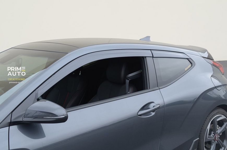 Дефлекторы окон к-т 4 шт Premium серия Hyundai Veloster 2019 - 2022 Wellvisors 3-847HY020 3-847HY020 фото
