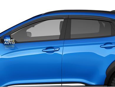 Window Deflectors 4 pcs Set Hyundai Kona 2020-2025 VENTVISOR LOW PRO Dark Smoke AVS 894122