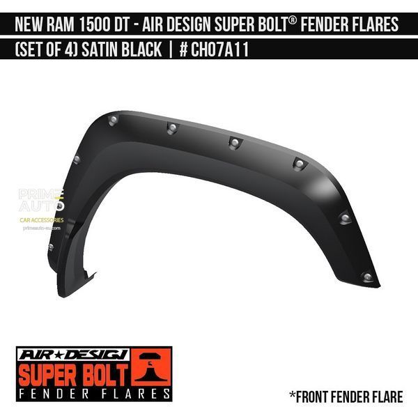 Фендера Ram 1500 2019-2026 черный AIR DESIGN CH07A11XX CH07A11XX фото