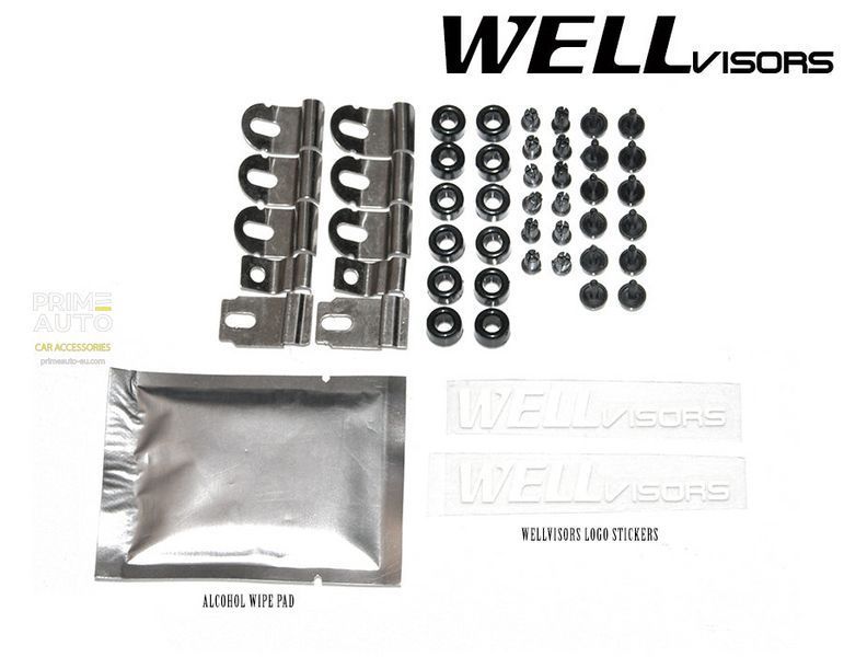 Дефлекторы окон к-т 4 шт с хромированным молдингом Volvo XC90 2003 - 2014 Wellvisors 3-847VO003 3-847VO003 фото