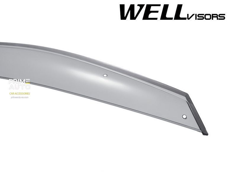 Дефлекторы окон к-т 4 шт с черным хромированным молдингом Subaru Forester 2014 - 2018 Wellvisors 3-847SU003 3-847SU003 фото