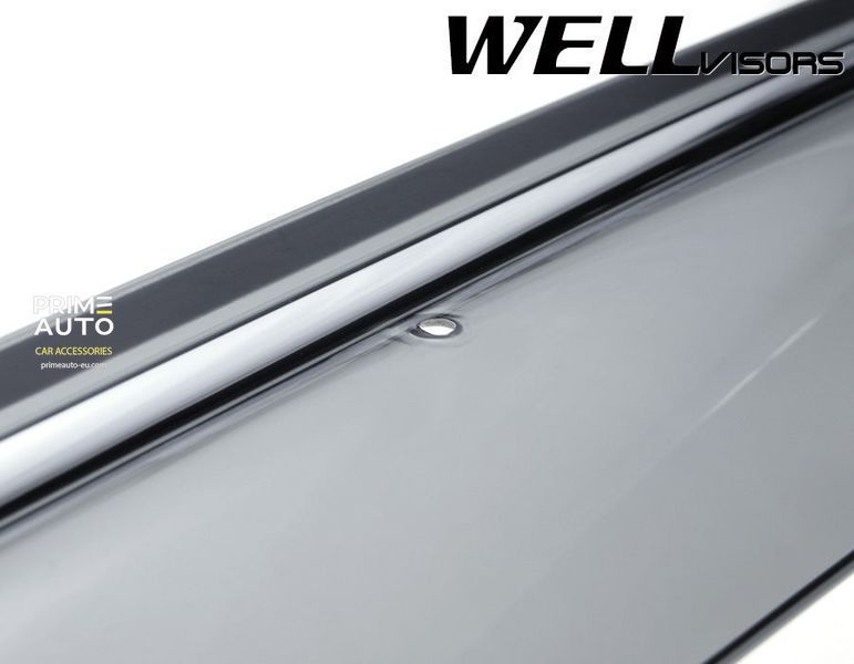 Дефлекторы окон к-т 4 шт с хромированным молдингом Volvo XC90 2003 - 2014 Wellvisors 3-847VO003 3-847VO003 фото