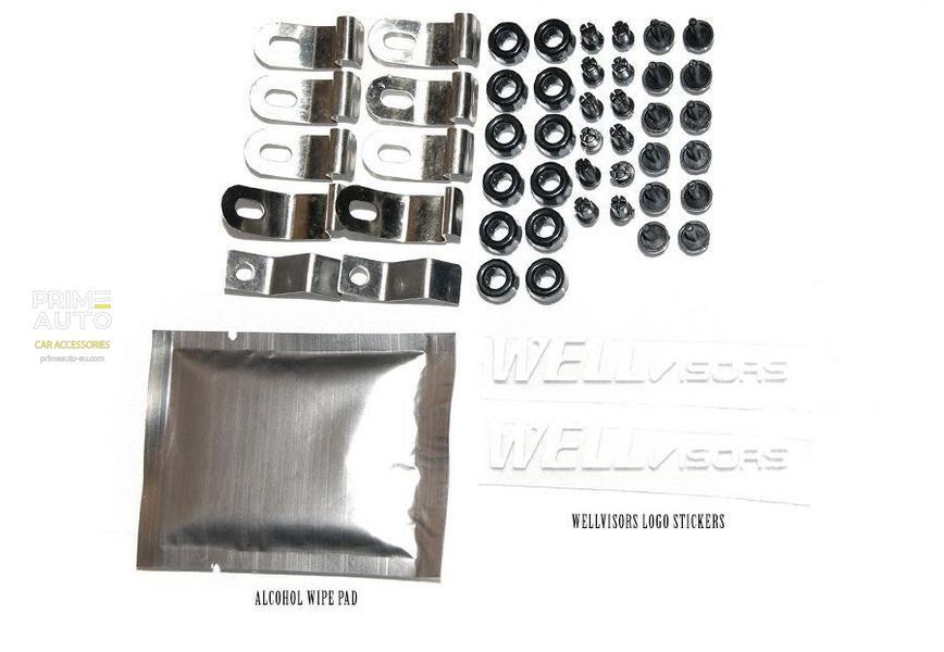 Owiewki do szyb samochodowych num 4 szt Premium seria Toyota Land Cruiser Prado 150 2009 - 2023 Wellvisors 3-847LX015