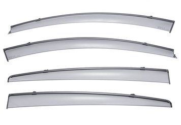 Window Deflectors 4pcs Set With Black Trim Honda HR-V 2016-2025 Wellvisors 3-847HD027