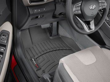 Car Mats 3D Liners Front Hyundai Santa Fe 2021 - 2023 Black WeatherTech 4416561