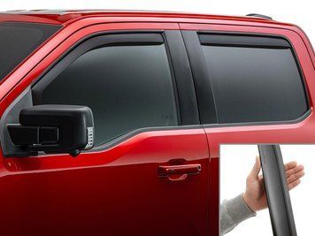 Deflectoare de ferestre inserabil faţă+spate Ford F-150 2015-2020 mat &icirc;nchis WeatherTech 82765IMB