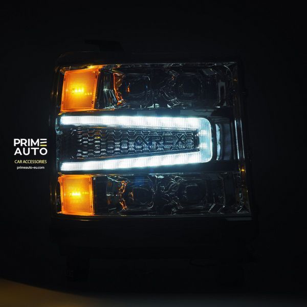 Front lights Chevrolet Silverado 1500 2016-2018 LED NOVA series chromium AlphaRex 880238