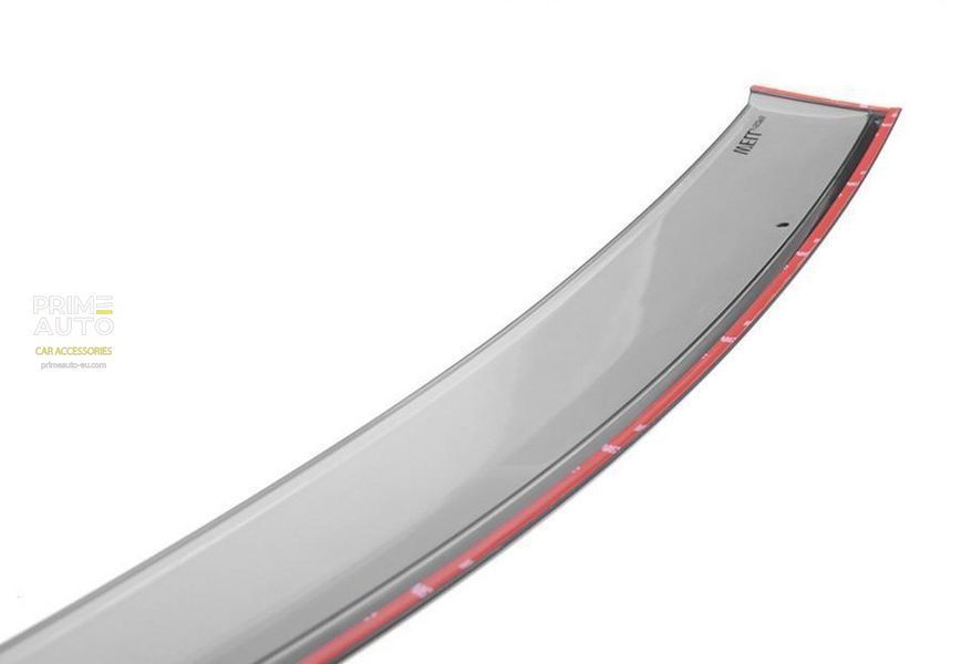 Window Deflectors 4pcs Set with Chrome Trim Honda Civic 2017-2021 Hatchback Wellvisors 3-847HD035