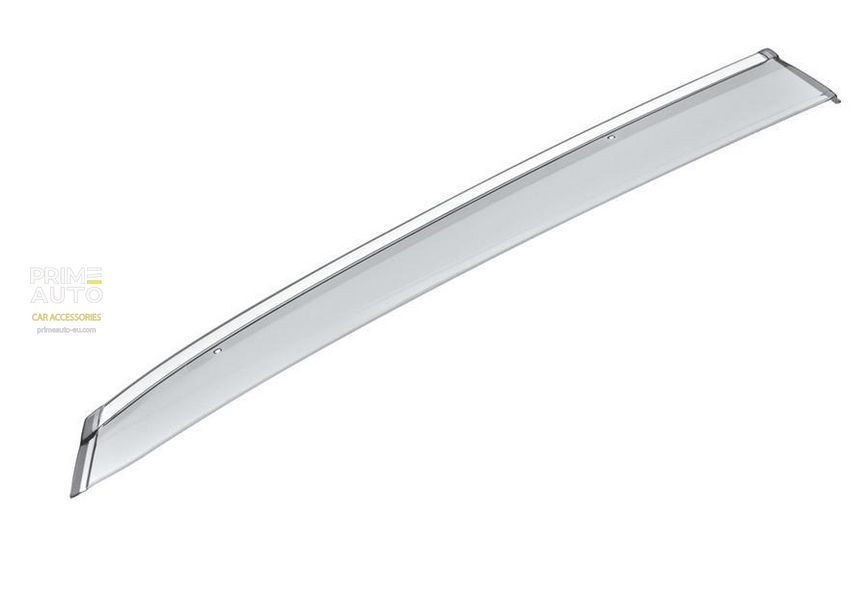 Window Deflectors 4pcs Set with Chrome Trim Honda Civic 2017-2021 Hatchback Wellvisors 3-847HD035