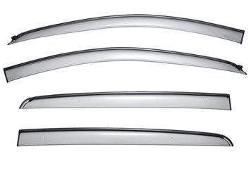 Window Deflectors 4pcs Set With Black Trim Chevrolet Sonic 2012-2020 Hatchback Wellvisors 3-847CH002