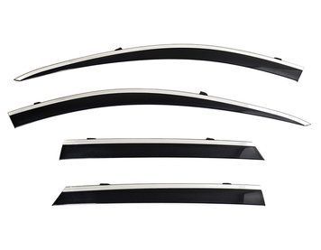 Window Deflectors 4pcs Set with Chrome Trim Hyundai Tucson 2022 - 2026 Wellvisors 3 - 847HY025