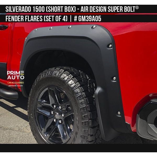 Extensoare pentru pasajele roții Chevrolet Silverado 1500 2019-2021 negru AIR DESIGN GM39A05