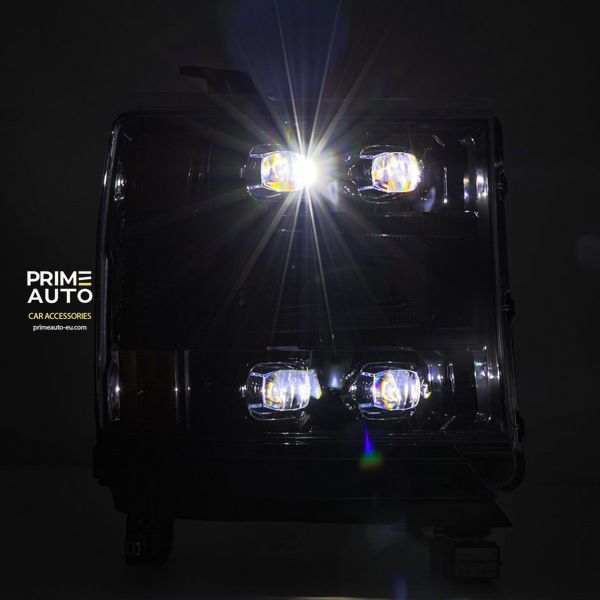 Lampy przednie Chevrolet Silverado 1500 2016-2018 LED NOVA seria kolor Alpha-Black AlphaRex 880236