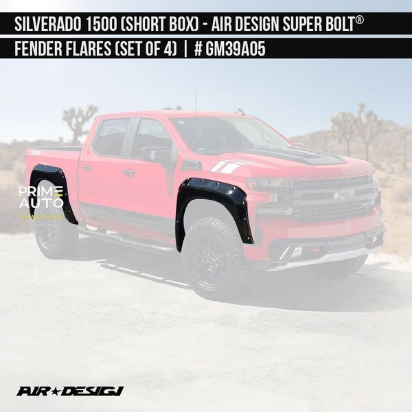 Extensoare pentru pasajele roții Chevrolet Silverado 1500 2019-2021 negru AIR DESIGN GM39A05
