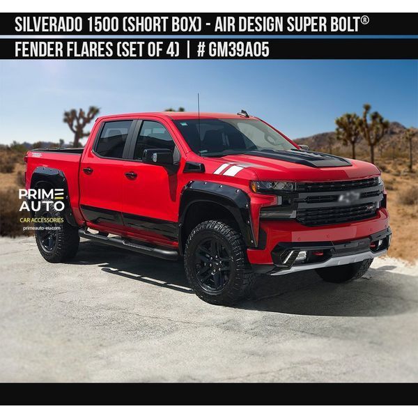 Extensoare pentru pasajele roții Chevrolet Silverado 1500 2019-2021 negru AIR DESIGN GM39A05